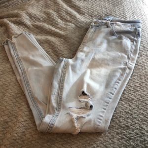 White washed ripped jeans